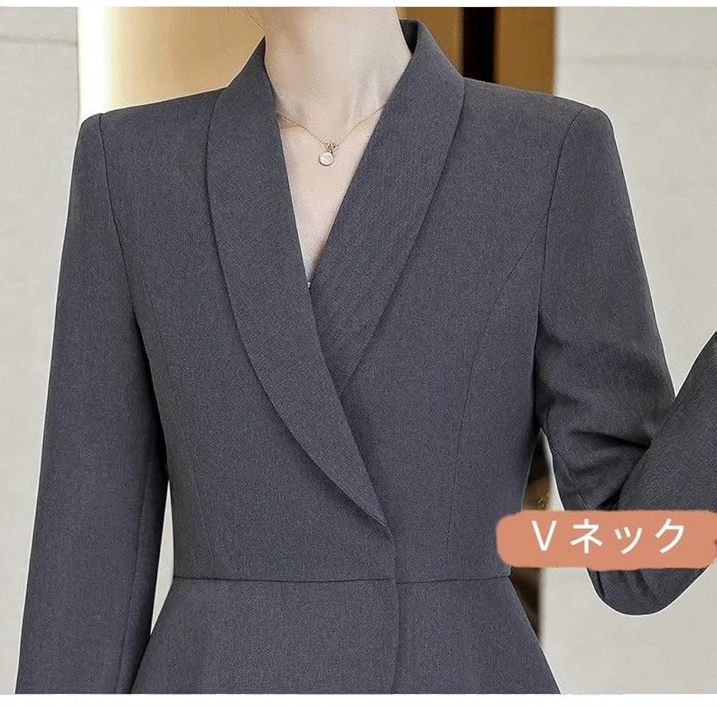 Amazon | LIUZHONGQIN スカートスーツ スーツ レディース 2点